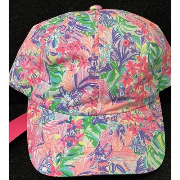 Disney‎ Parks Lilly Pulitzer Hat Dreamin Minnie Daisy Pink One Size Baseball Cap - Picture 3 of 3